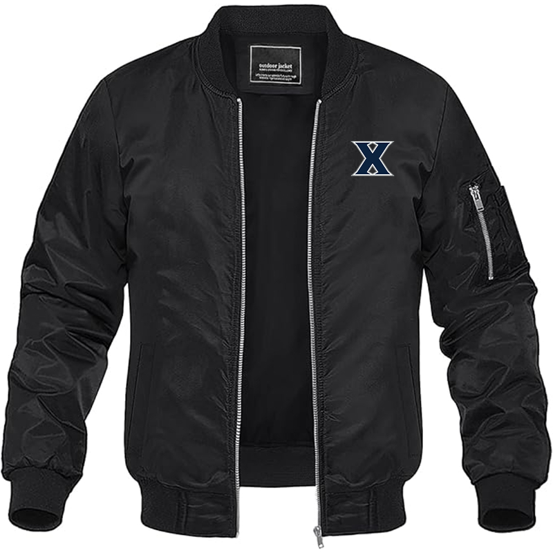 Men's Xavier Musketeers Lightweight Bomber Jacket Windbreaker Softshell Varsity Jacket Coat